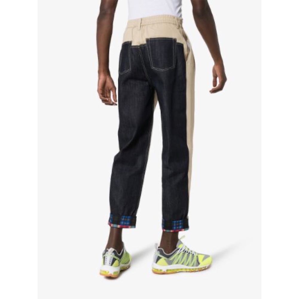 Koche’ Contrast Khaki and Denim Pants - Picture 13 of 14
